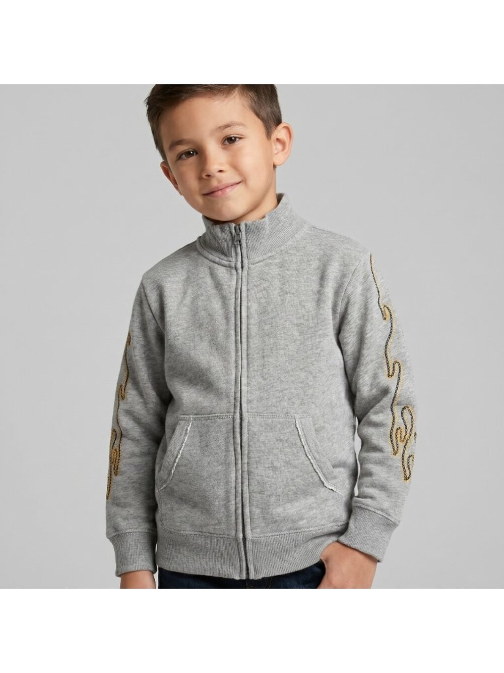 Gymboree Boy's Turbo Racer Flame Fleece Jacket Zip-Up Sweatshirt in size M 7-8
